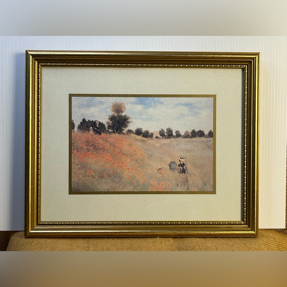 Claude Monet A Field of Poppies Custom Framed Print